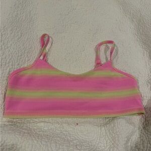 Ivivva Pink and Green Striped Bra